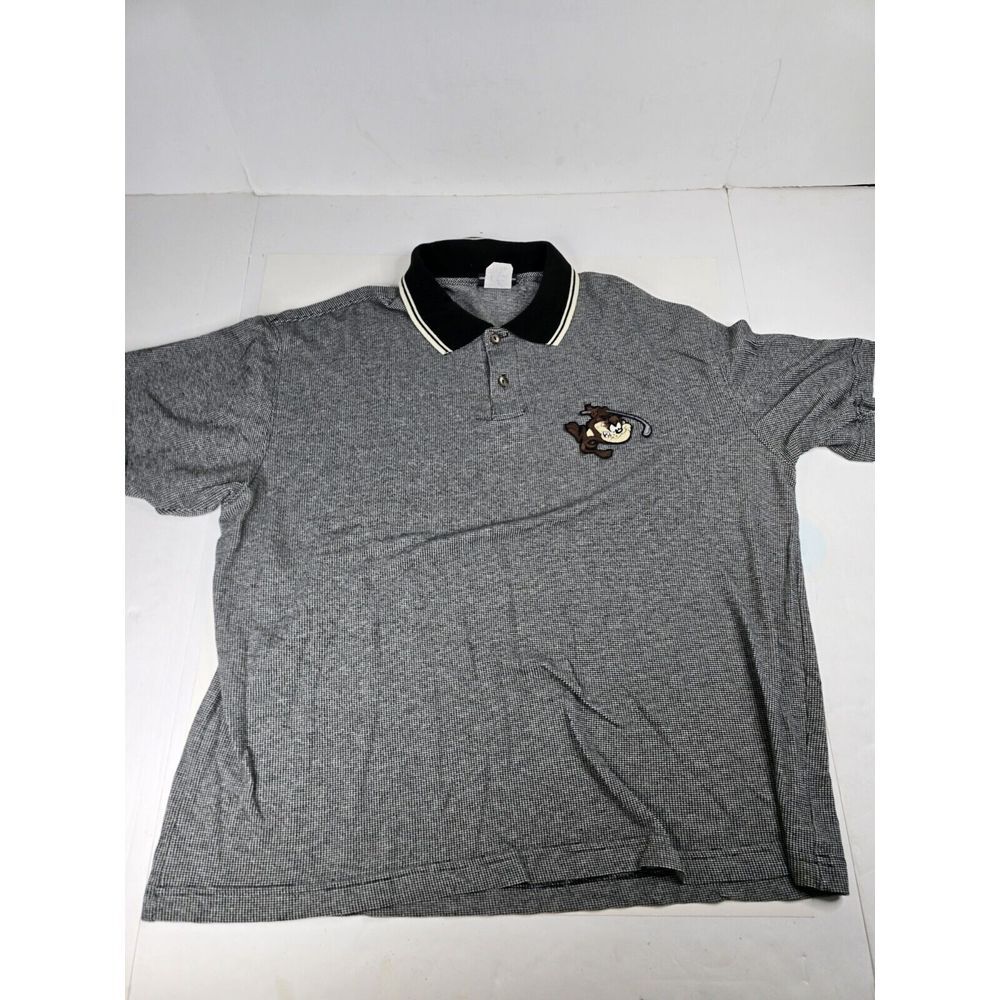 LOONEY TUNES CLASSIC COLLECTION Polo Golf‎ Shirt SS Embroidered TAZ XL Cartoon